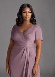 Augday Bessie A-Line Pleated Mesh Dress Plus Size