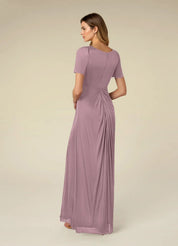 Augday Bessie A-Line Pleated Mesh Dress