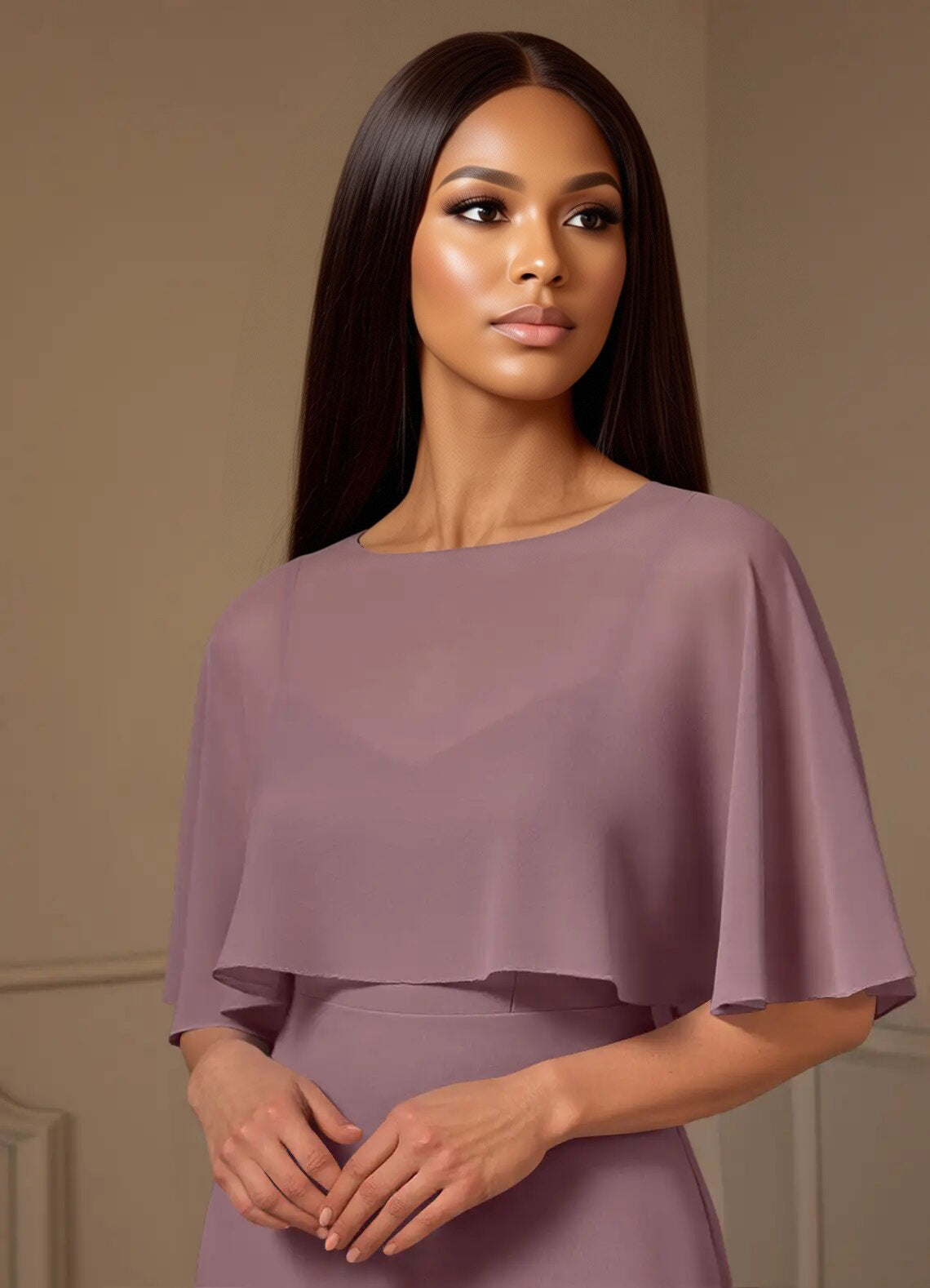Augday Bowie A-Line Chiffon Dress