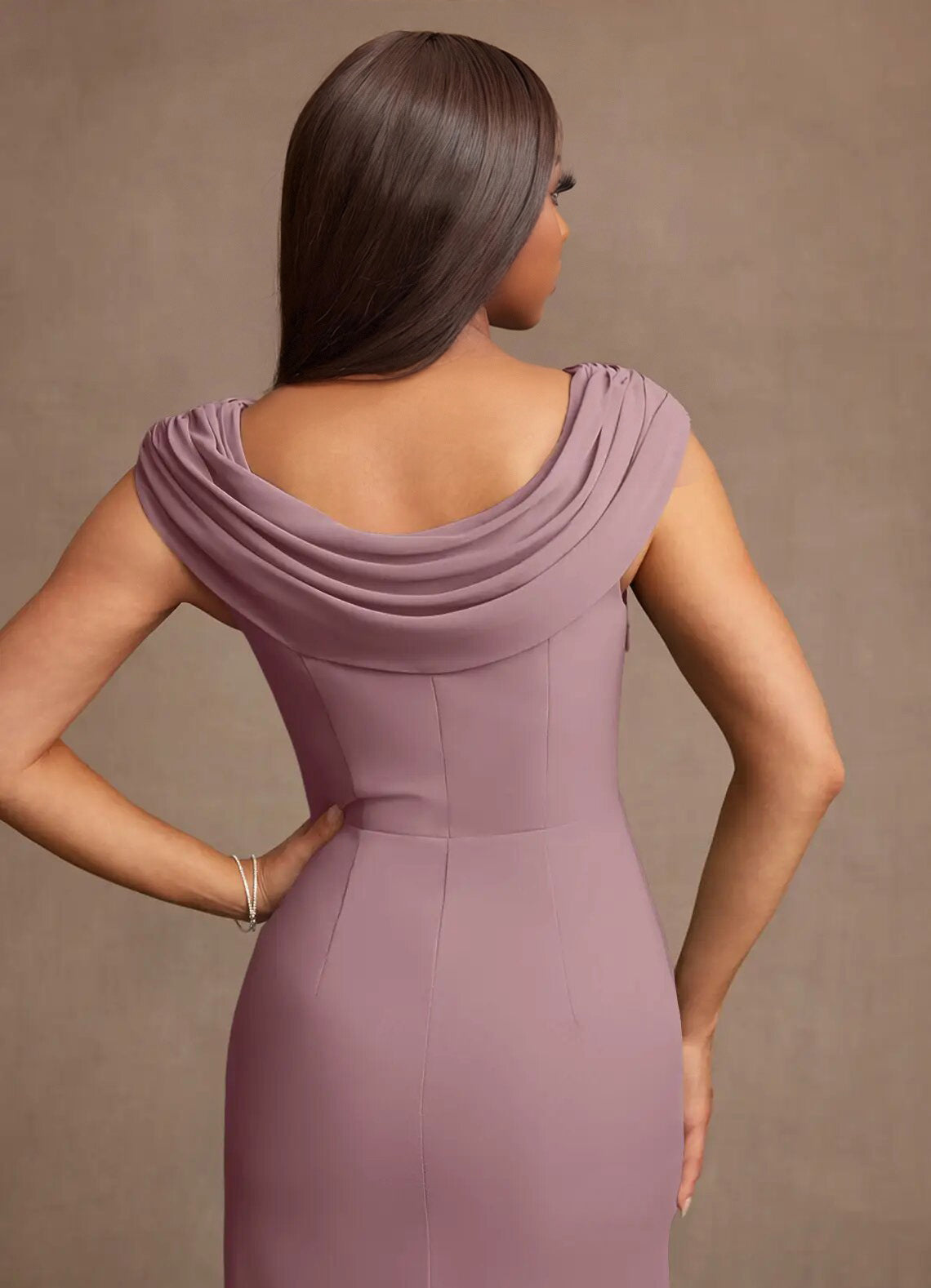 Augday Irvine A-Line Pleated Chiffon Dress
