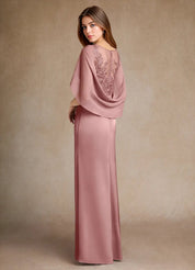 Augday Hera Mother of the Bride Dresses A-Line Lace Stretch Satin Dress