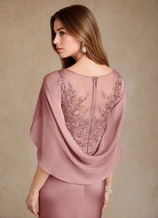Augday Hera Mother of the Bride Dresses A-Line Lace Stretch Satin Dress