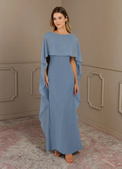 Augday Sheath Scoop Stretch Crepe Dress