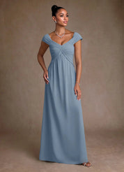 Audgay Myrtle A-Line Pleated Chiffon Dress