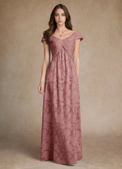 Augday Myrtle A-Line Pleated Floral Burnout Dress