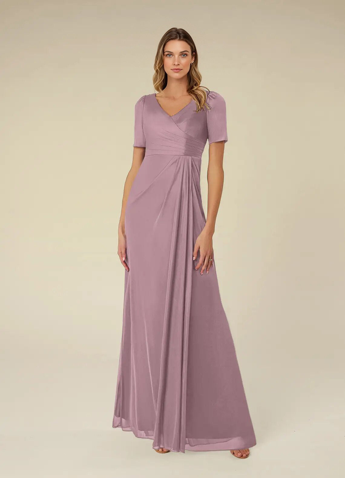 Augday Bessie A-Line Pleated Mesh Dress