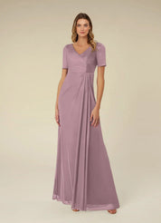 Augday Bessie A-Line Pleated Mesh Dress