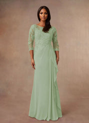 Augday Calanthe A-Line Scoop Chiffon Dress
