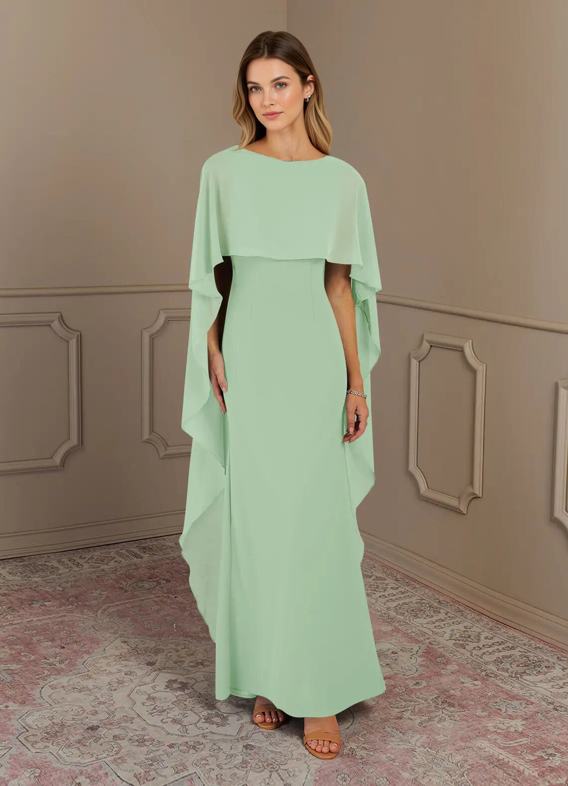 Augday Sheath Scoop Stretch Crepe Dress