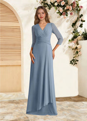 Augday Mayfield A-Line Pleated Chiffon Dress