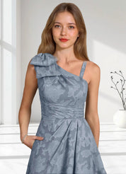 Augday Easton Ball-Gown One Shoulder Floral Burnout Dress