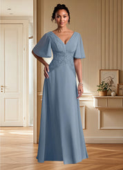 Augday Milliat A-Line Lace Chiffon Dress