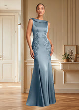 Augday Franny Sheath Lace Stretch Satin Dress