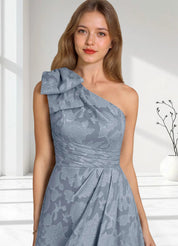 Augday Easton Ball-Gown One Shoulder Floral Burnout Dress