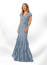 Augday Bailora Mermaid Ruched Chiffon Dress