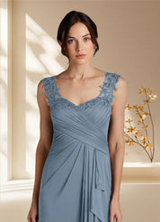 Augday Edelin A-Line Sweetheart Neckline Pleated Mesh Dress