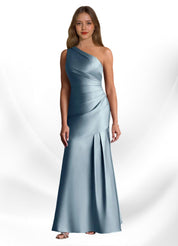 Augday Haifa Mermaid One Shoulder Stretch Satin Dress