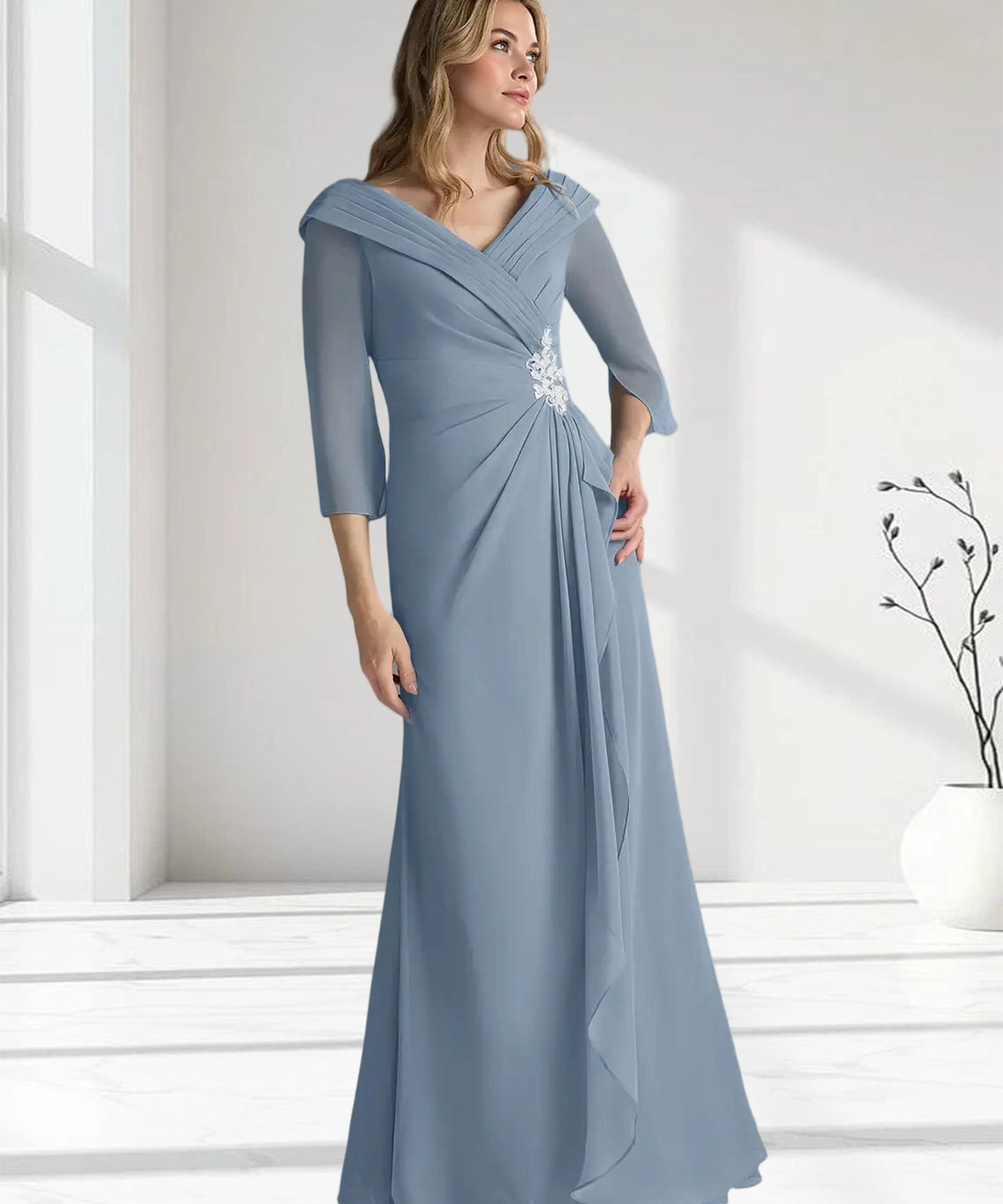 Augday Jaycee A-Line Chiffon Dress
