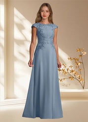 Augday Christi A-Line Lace Chiffon Dress