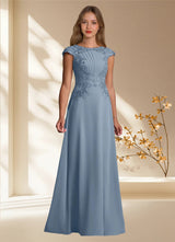 Augday Christi A-Line Lace Chiffon Dress