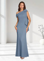 Augday Myers Mermaid Pleated Stretch Crepe Dress