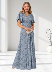 Augday Emmeline Pleated Floral Burnout Dress