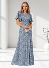 Augday Emmeline Pleated Floral Burnout Dress