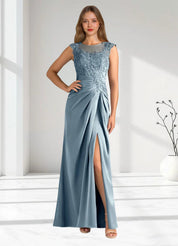 Augday Santa Barbara Sheath Pleated Stretch Satin Dress