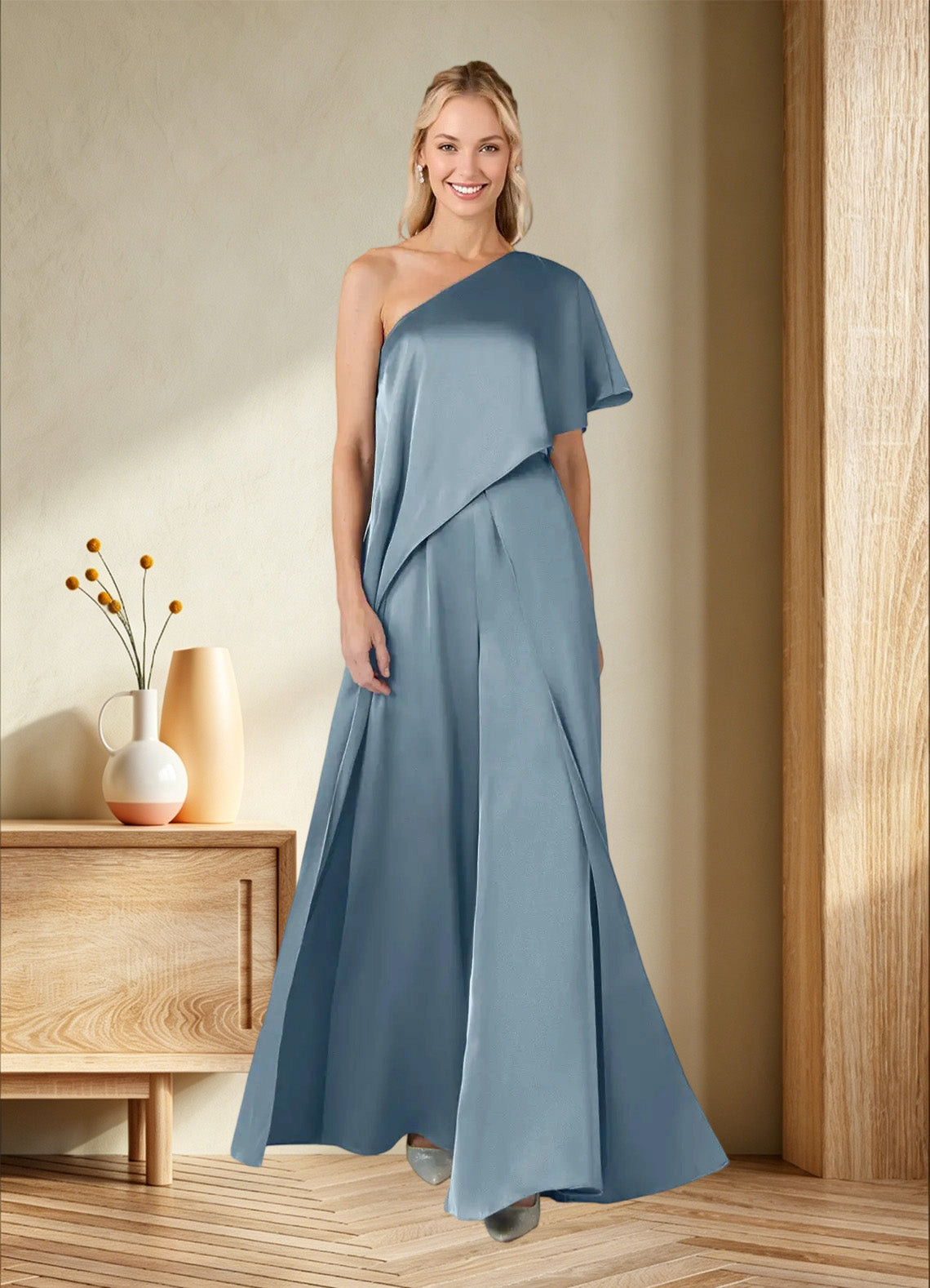 Augday Hagretta Jumpsuit/Pantsuit Stretch Satin Dress