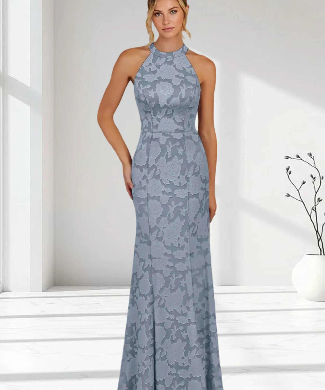 Augday Tyra Mermaid Floral Burnout Dress