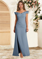 Augday Jettie Sheath Pleated Chiffon Dress