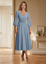 Augday Ana A-Line Lace Chiffon Dress