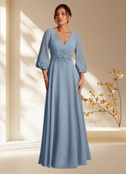 Augday Yorba A-Line Lace Chiffon Dress