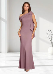 Augday Myers Mermaid Pleated Stretch Crepe Dress