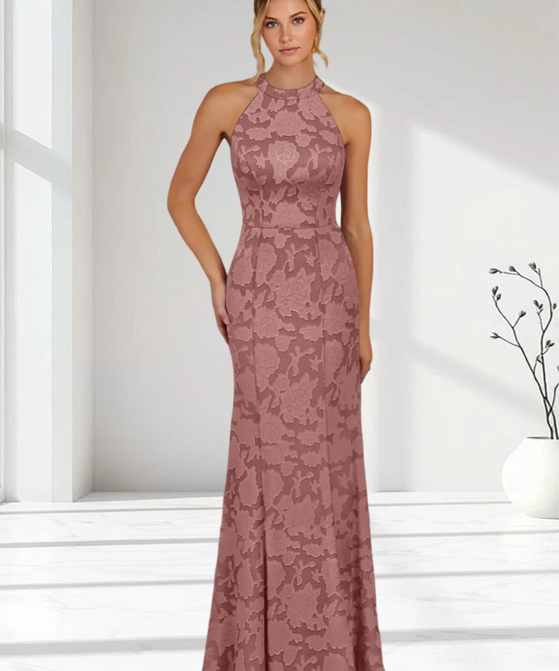 Augday Tyra Mermaid Floral Burnout Dress