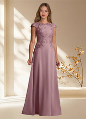Augday Christi A-Line Lace Chiffon Dress