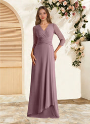Augday Mayfield A-Line Pleated Chiffon Dress