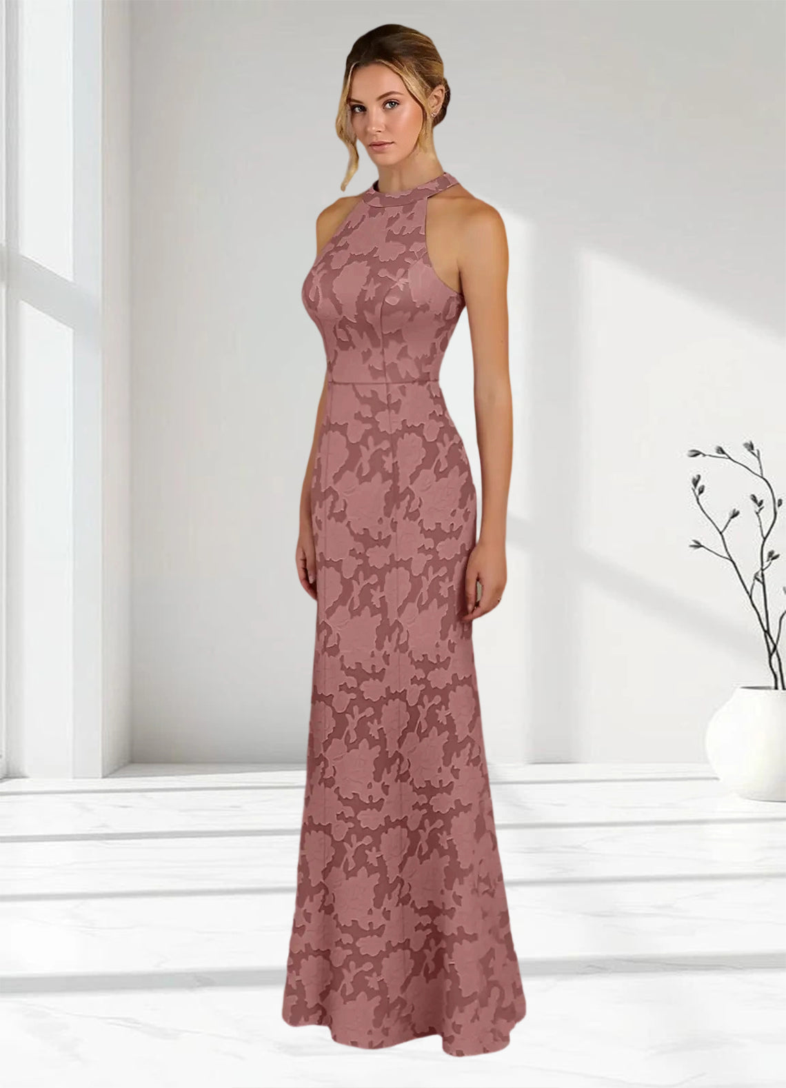 Augday Tyra Mermaid Floral Burnout Dress