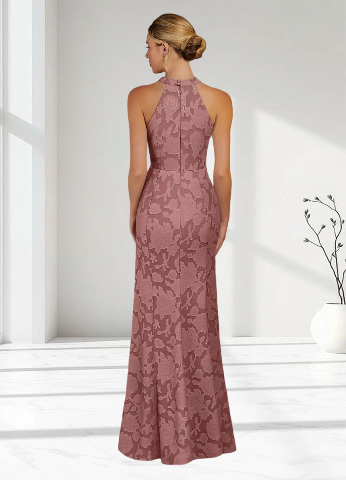 Augday Tyra Mermaid Floral Burnout Dress