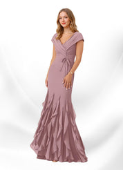 Augday Bailora Mermaid Ruched Chiffon Dress