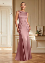 Augday Franny Sheath Lace Stretch Satin Dress