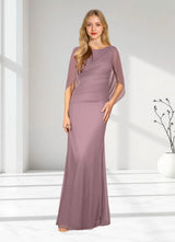 Augday Belladonna Mermaid Scoop Pleated Mesh Dress