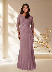 Augday Calanthe A-Line Scoop Chiffon Dress