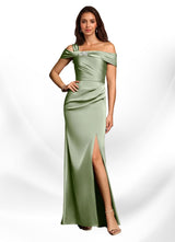 Augday Altonia Mermaid Off the Shoulder Stretch Satin Dress