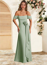 Augday Amherst A-Line Off the Shoulder Chiffon Dress