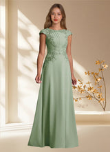 Augday Christi A-Line Lace Chiffon Dress