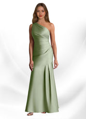 Augday Haifa Mermaid One Shoulder Stretch Satin Dress