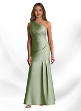 Augday Haifa Mermaid One Shoulder Stretch Satin Dress