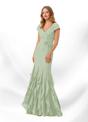 Augday Bailora Mermaid Ruched Chiffon Dress