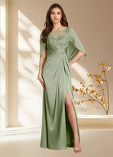 Augday Hera A-Line Lace Stretch Satin Dress